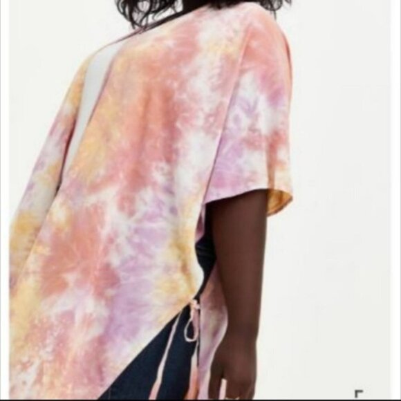 2 for $20 Torrid (NEW) Pink Tie Dye Cardigan - Picture 3 of 9